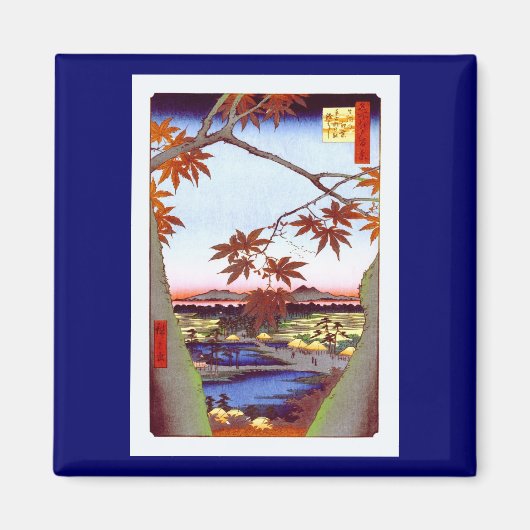 Maple Trees Tekona Hiroshige  Japans Magneet (Voorkant)