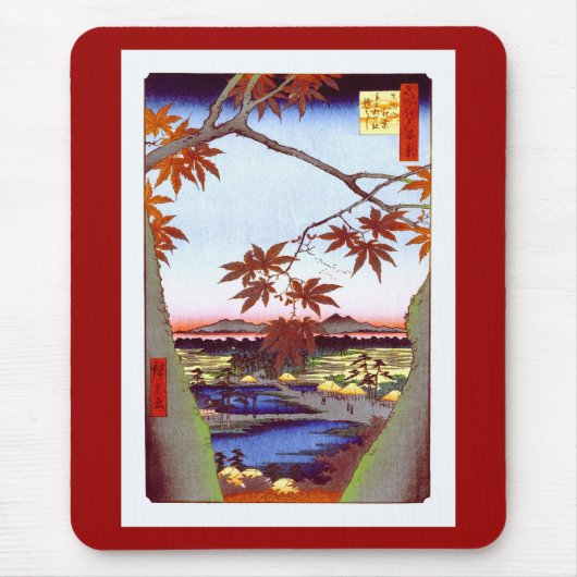 Maple Trees Tekona Hiroshige  Japans Muismat (Voorkant)