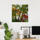 Maple Trees vallen kleuren af in het Japanse Poste Poster (Thuiskantoor)