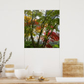 Maple Trees vallen kleuren af in het Japanse Poste Poster (Keuken)