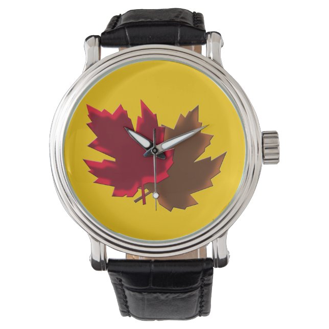 Maple val bladeren horloge (Voorkant)