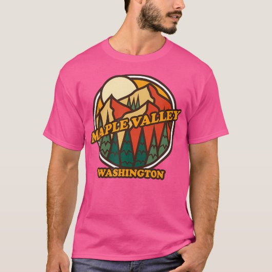 Maple Valley Washington Mountain Hiking So T-shirt (Voorkant)