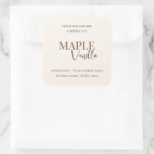 Maple Vanilla | Elegant Fall Soy Candle Label (Tas)