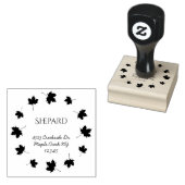 Maple verlaat grens familienaam retouradres rubberstempel (Gestempeld)