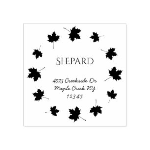 Maple verlaat grens familienaam retouradres rubberstempel