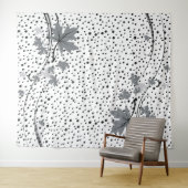 Maple verlaat grijze en zwarte haarvlekken wandkleed (In Situ (horizontaal))