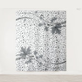 Maple verlaat grijze en zwarte haarvlekken wandkleed (Voorkant)