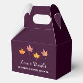 Maple verlaat Herfst Baby shower Bedankdoosjes (Voorkant)