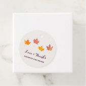Maple verlaat Herfst Baby shower Bedankjes Labels (In situ)