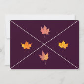 Maple verlaat Herfst Baby shower Bedankkaart (Achterkant)