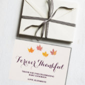 Maple verlaat Herfst Baby shower Bedankkaart