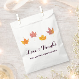 Maple verlaat Herfst Baby shower Bedankzakje