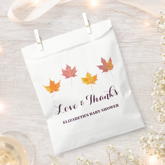 Maple verlaat Herfst Baby shower Bedankzakje (Geknipt)