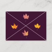 Maple verlaat Herfst Baby shower Boeken voor Baby Informatiekaartje (Achterkant)