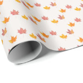 Maple verlaat Herfst Baby shower Cadeaupapier (Rol Hoek)