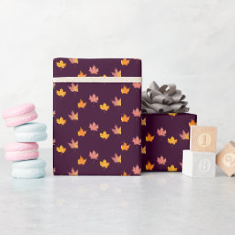 Maple verlaat Herfst Baby shower Cadeaupapier