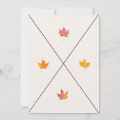 Maple verlaat Herfst Baby shower Kaart (Achterkant)