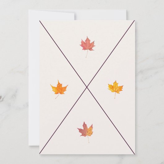 Maple verlaat Herfst Baby shower Kaart (Achterkant)