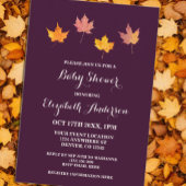 Maple verlaat Herfst Baby shower Kaart
