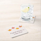 Maple verlaat Herfst Baby shower Kartonnen Onderzetters (Insitu)