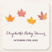Maple verlaat Herfst Baby shower Kartonnen Onderzetters (Voorkant)