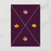 Maple verlaat Herfst Baby shower Registry Informatiekaartje (Achterkant)
