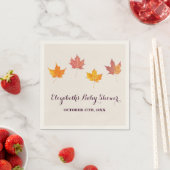 Maple verlaat Herfst Baby shower Servet (Insitu)