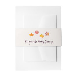 Maple verlaat Herfst Baby shower Uitnodigingen Wikkel