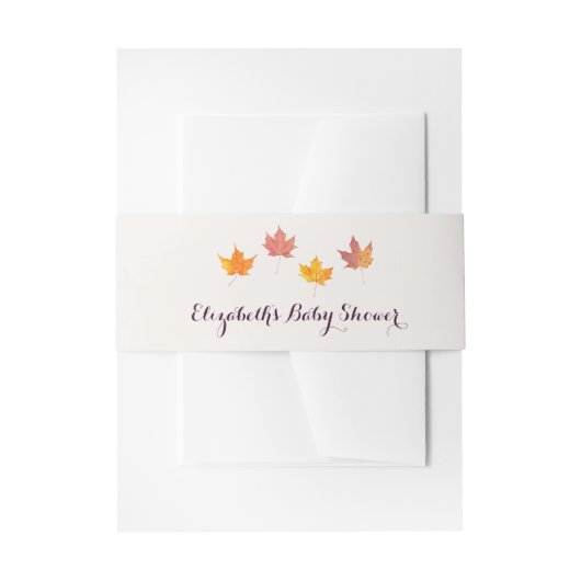 Maple verlaat Herfst Baby shower Uitnodigingen Wikkel (Voorkant Voorbeeld)