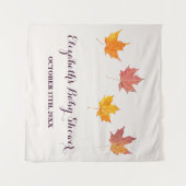 Maple verlaat Herfst Baby shower Wandkleed (Voorkant (horizontaal))