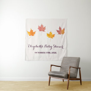Maple verlaat Herfst Baby shower Wandkleed