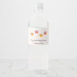 Maple verlaat Herfst Baby shower Waterfles Etiket