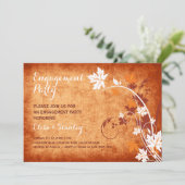 Maple verlaat oranje valtrouwverlofpartij kaart (Staand voorkant)