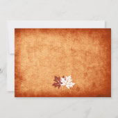 Maple verlaat oranje valtrouwverlofpartij kaart (Achterkant)