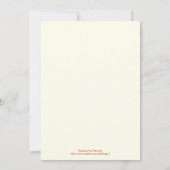 Maple verlaat rode gele bruiloft vrijgezellenfeest kaart (Achterkant)