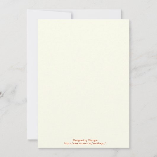 Maple verlaat rode gele huwelijksuitnodiging kaart (Achterkant)