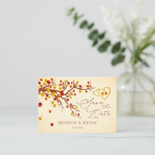 Maple verliest het hart Bespaar op de Date Enclosu Informatiekaartje (Staand voorkant)