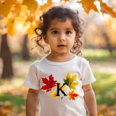 Maple vertrekt met je gedurfde brief kinder shirts