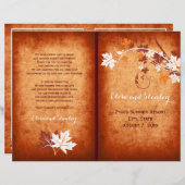 Maple vertrekt oranje herfst bruiloft gevouwen pro (Voorkant / Achterkant)