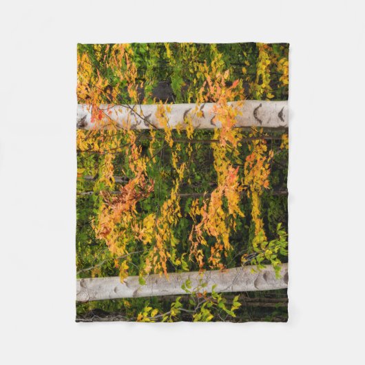 Maple & White Birch | Witte bergen, NH Fleece Deken (Voorkant)