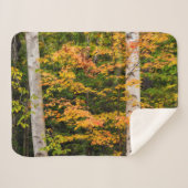 Maple & White Birch | Witte bergen, NH Sherpa Deken (Voorkant (horizontaal))