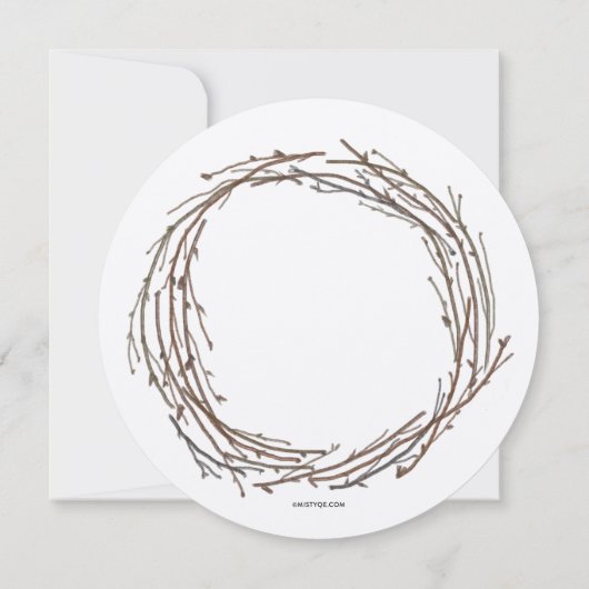 Maple Wreater Thanksgiving Dinner Invitation Kaart (Achterkant)