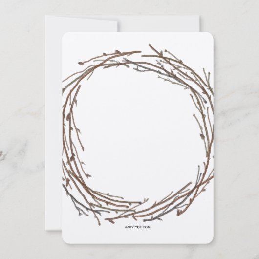 Maple Wreater Thanksgiving Dinner Invitation Kaart (Achterkant)