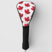 Mapleaf voor Canada op wit Golfheadcover (Voorkant)