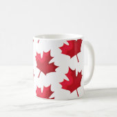 Mapleaf voor Canada op wit Koffiemok (Voorkant rechts)