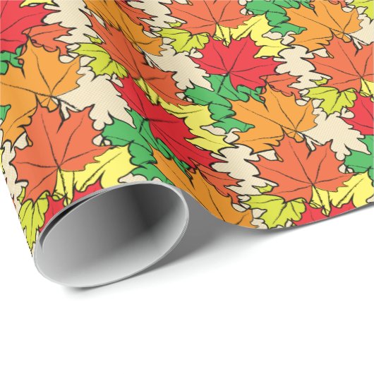 Maplebladeren I Cadeaupapier (Rol Hoek)