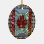 MapleLeaf : Voorgestelde Canadese waarden weergeve Keramisch Ornament (Rechts)