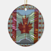 MapleLeaf : Voorgestelde Canadese waarden weergeve Keramisch Ornament (Links)