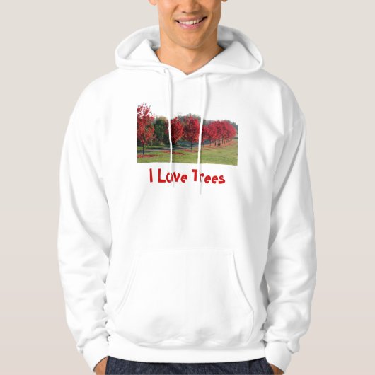 Maples, ik hou van bomen hoodie (Voorkant)