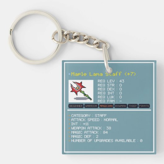 Maplestory Magician Dubbelzijdige Acryl Sleutelhan Sleutelhanger (Voorkant)